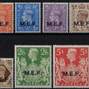 1943 Francobolli di Gran Bretagna soprastampati M.E.F.