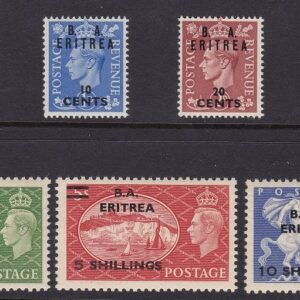 1951 Francobolli di Gran Bretagna soprastampati B.A. e nuovo valore