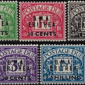 1948 Segnatasse di Gran Bretagna soprastampati B.M.A.