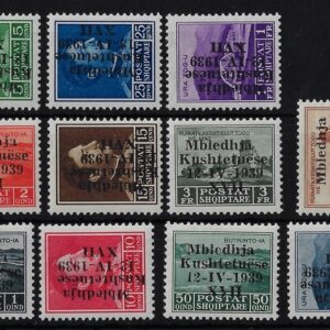 1939 Francobolli Albania Soprastampati