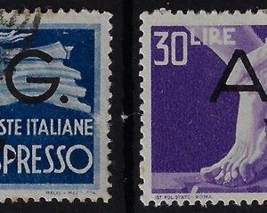 1946 Democratica Espressi soprastampati