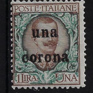 1919 Francobollo d'Italia Soprastampato