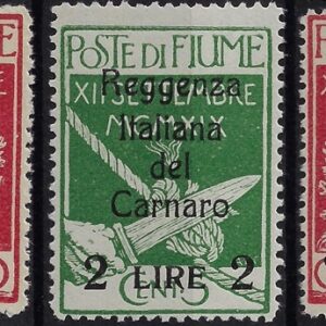 1920 Carnaro con 1,2,5 Lire
