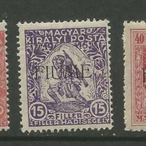 1918 Francobolli ungheresi soprastampati a macchina