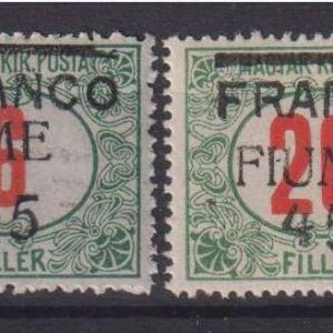 1919 Segantasse soprastampati FRANCO 45