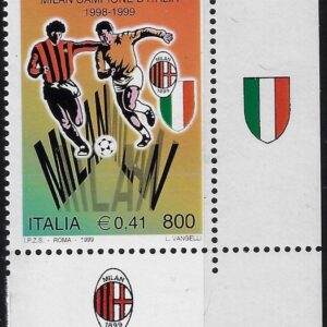 1999 Milan Campione doppia app. in angolo