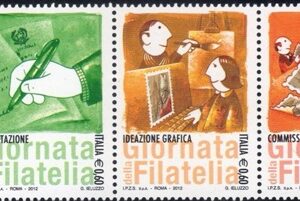 2012 Giornata Filatelia Striscia sinistro