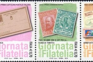2013 Giornata Filatelia Striscia sinistro