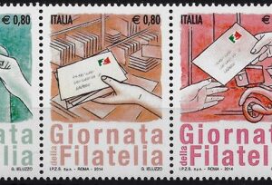 2014 Giornata della Filatelia Striscia destro