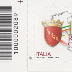 2021 Italia Repubblica 150° proclamazione di Roma capitale barre alto sinistro