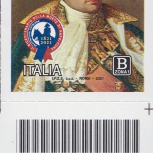 2021 Italia Repubblica 200º morte di Napoleone barre basso destro