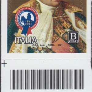 2021 Italia Repubblica 200º morte di Napoleone barre basso sinistro