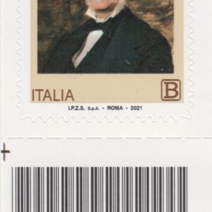 2021 Italia Repubblica 200° nascita di Camillo d'Errico barre basso sinistro