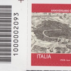 2021 Italia Repubblica 1600º fondazione di Venezia barre alto sinistro