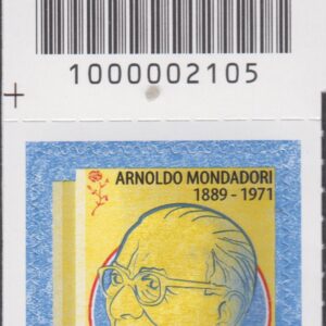 2021 Italia Repubblica Arnoldo Mondadori barre alto sinistro