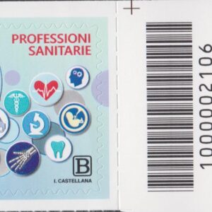 2021 Italia Repubblica Professioni sanitarie  barre alto destro