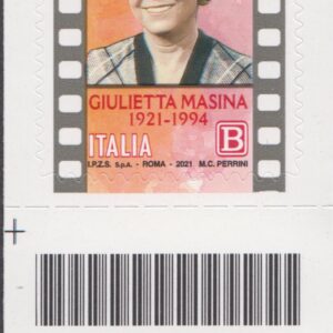 2021 Italia Repubblica Eccellenze spettacolo Giulietta Masina barre basso sinist