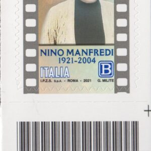 2021 Italia Repubblica Eccellenze spettacolo Nino Manfredi barre basso destro