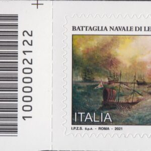2021 Italia Repubblica Battaglia di Lepanto barre alto sinistro