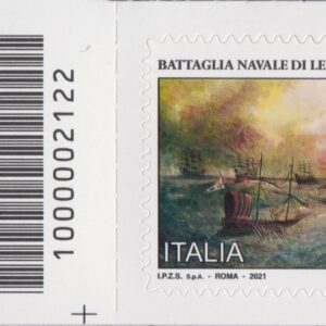 2021 Italia Repubblica Battaglia di Lepanto barre basso sinistro