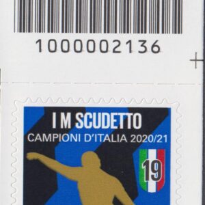 2021 Italia Repubblica Scudetto campioni d'Italia barre alto destro
