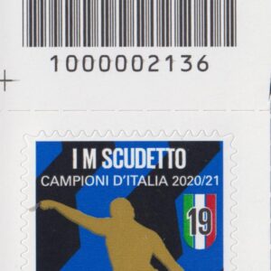 2021 Italia Repubblica Scudetto campioni d'Italia barre alto sinistro