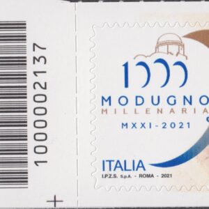 2021 Italia Repubblica Modugno Millenaria barre basso sinistro