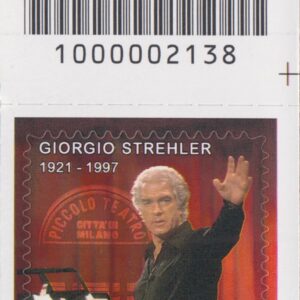 2021 Italia Repubblica Giorgio Strehler barre alto destro