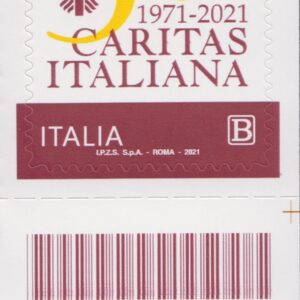 2021 Italia Repubblica Caritas Italiana barre basso destro