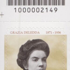 2021 Italia Repubblica Grazia Deledda barre alto sinistro