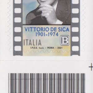 2021 Italia Repubblica Vittorio De Sica barre basso destro