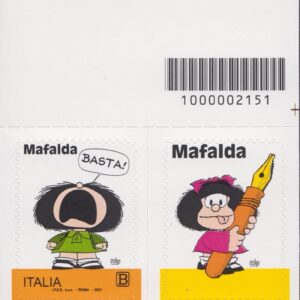 2021 Italia Repubblica Mafalda barre alto destro
