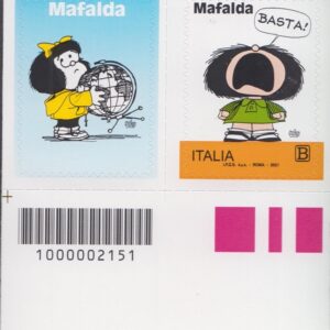 2021 Italia Repubblica Mafalda barre basso sinistro