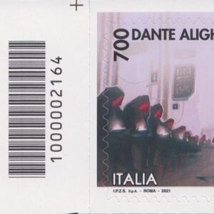 2021 Italia Repubblica Dante Alighieri purgatorio barre alto sinistro