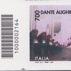 2021 Italia Repubblica Dante Alighieri purgatorio barre basso sinistro