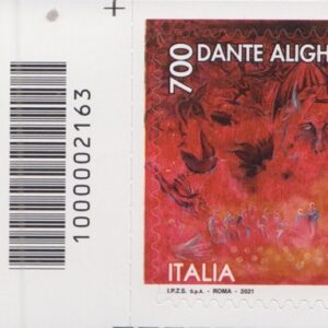 2021 Italia Repubblica Dante Alighieri inferno barre alto sinistro