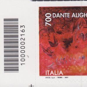 2021 Italia Repubblica Dante Alighieri inferno barre basso sinistro