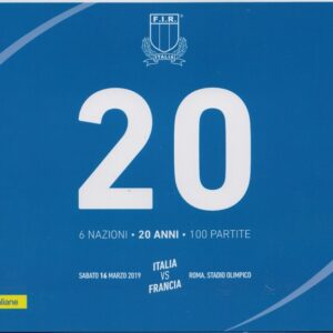 2019 20 anni al 6 Nazioni Rugby