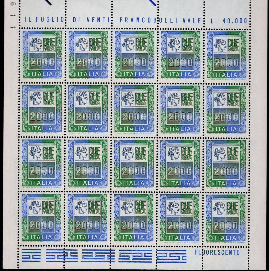 1978 Minifogli Alti Valori 2.000 £