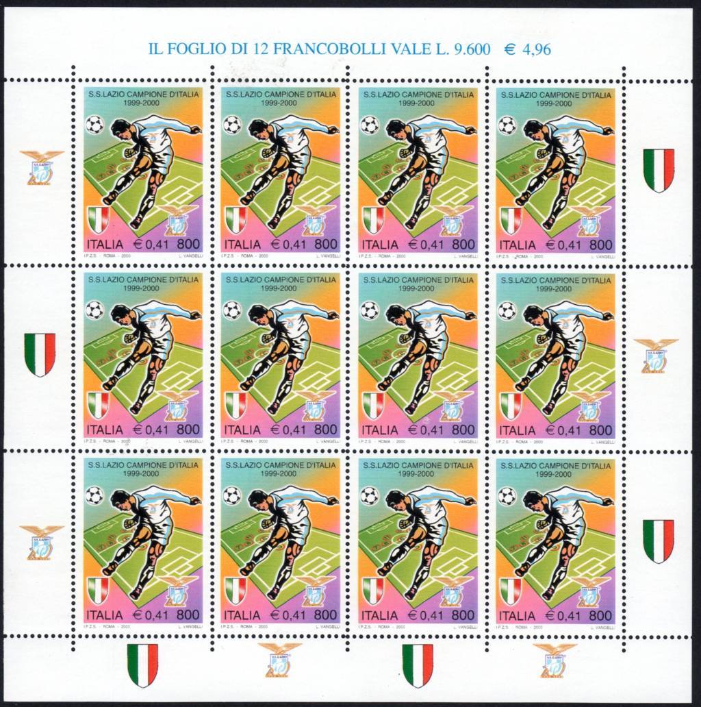 2000 Minifogli Lazio Campione d’Italia Calcio