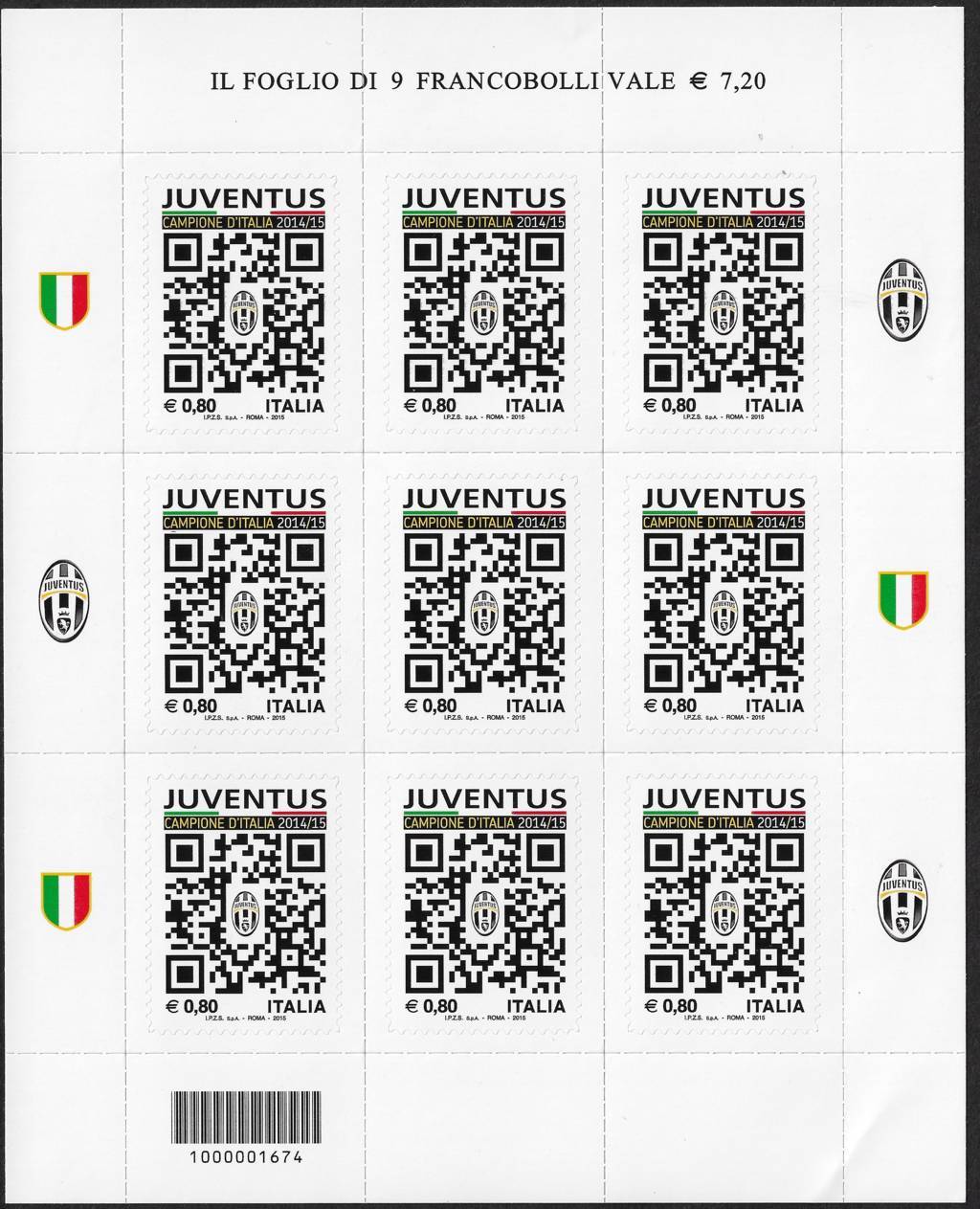 2015 Juventus Campione d’Italia Calcio