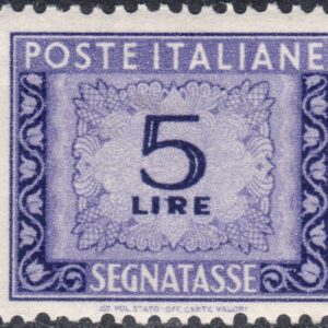 1947 Segnatasse Cifra £. 5