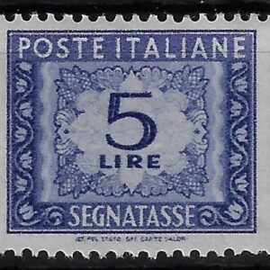 1955 Segnatasse Stelle Cifra £. 5