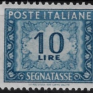 1957 Segnatasse Stelle Cifra £. 10