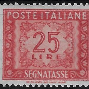 1956 Segnatasse Stelle Cifra £. 25