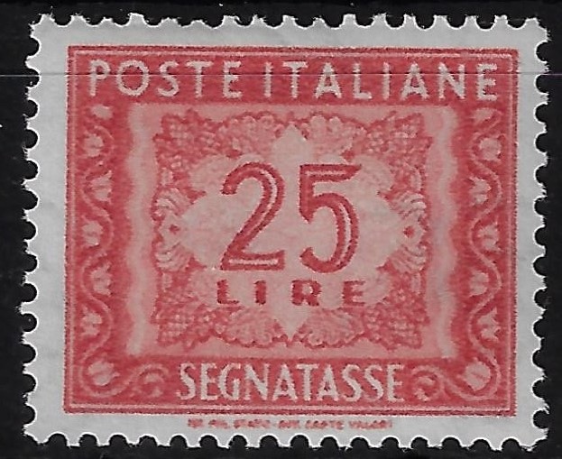 1956 Segnatasse Stelle Cifra £. 25