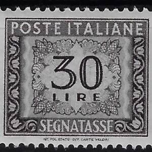 1961 Segnatasse Stelle Cifra £. 30