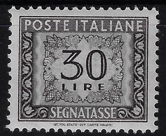 1961 Segnatasse Stelle Cifra £. 30