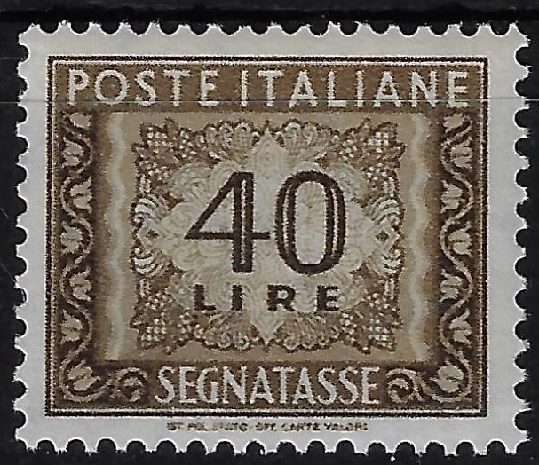 1966 Segnatasse Stelle Cifra £ 40