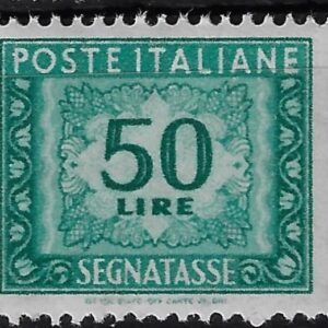 1957 Segnatasse Stelle Cifra £. 50